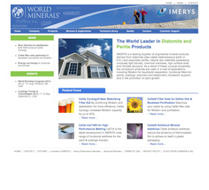 Imerys Filtration Minerals - website in progress