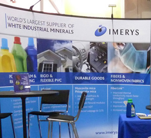 Imerys trade show booth graphics