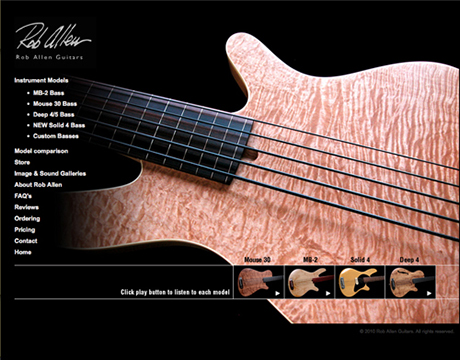 Rob Allen Guitars site