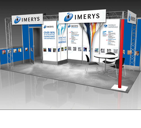 World Minerals/Imerys tradeshow booth